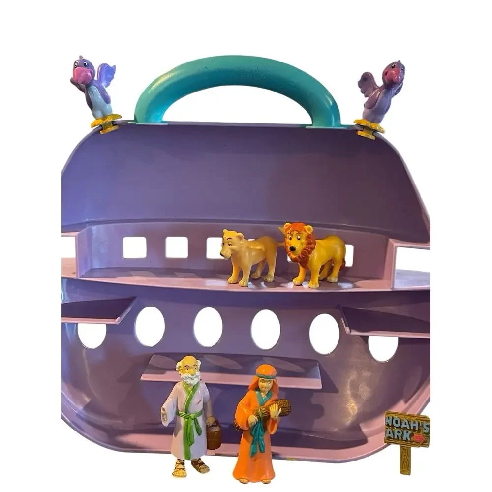 Boley Noah's Ark Playset Bible Story Boat Toy 14 Piece Not Complete Damage 2001